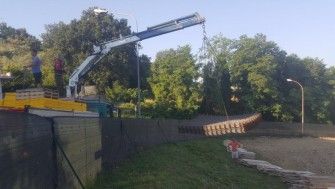 Începerea lucrărilor la construcția bisericii și școlii parohiale Pescara