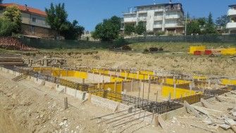 Șantierul bisericii parohiei Pescara