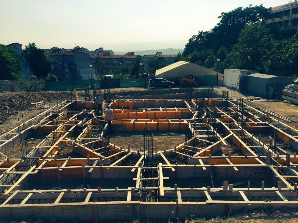 Il cantiere della chiesa parrocchiale di Pescara