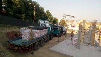 Construcția școlii și bisericii parohiale din Pescara a ajuns la cota +3,2m