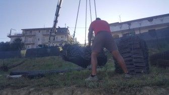 Construcția școlii și bisericii parohiale din Pescara a ajuns la cota +3,2m