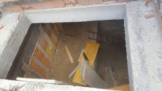 La costruzione della chiesa parrocchiale  di Pescara ha raggiunto + 6,30 metri